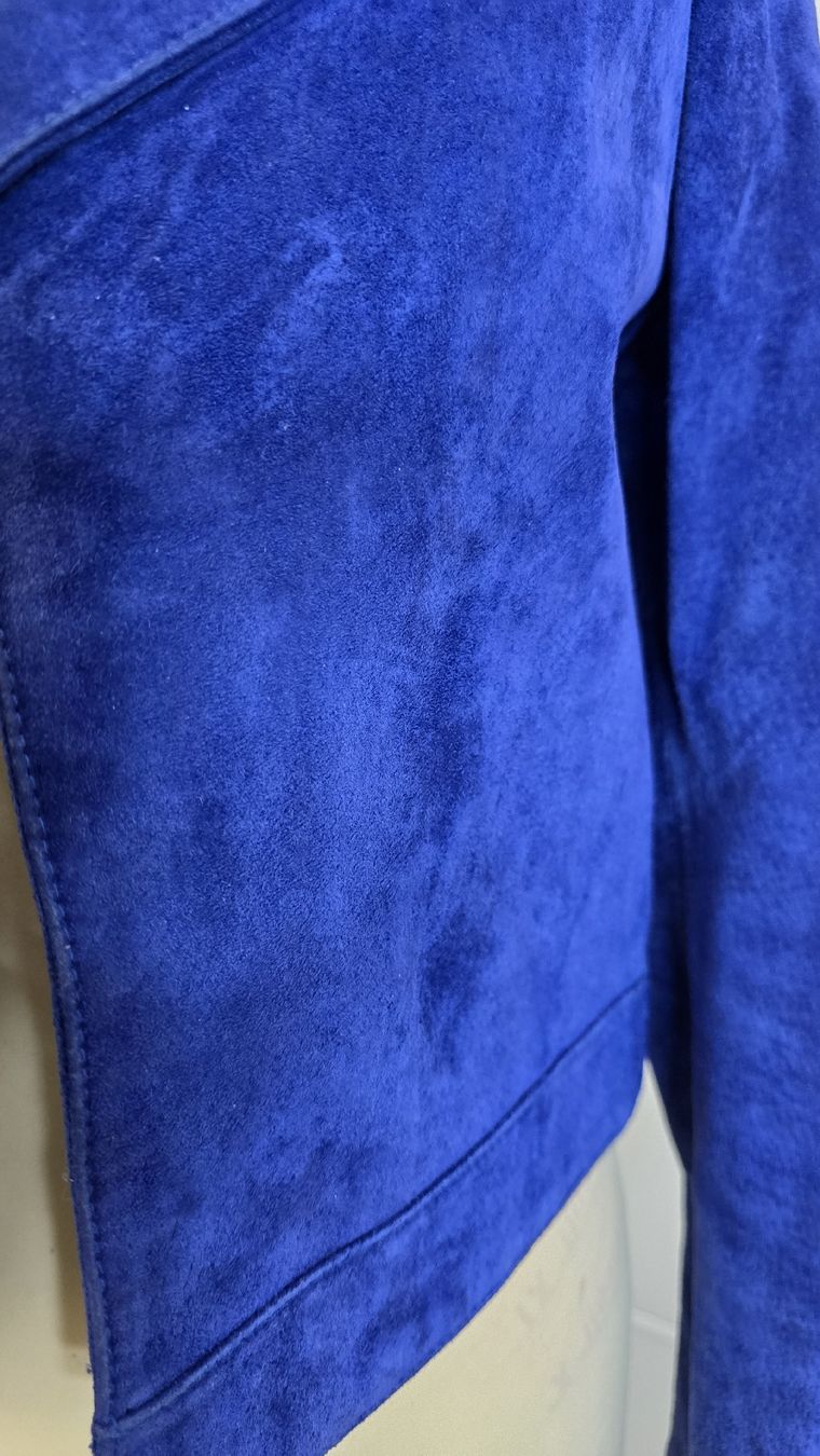 Mango Jacken: Veste NEUVE en daim bleue électrique Mango, taille S – Neu (gemäss Beschreibung) aus Genève von Saleena 1
