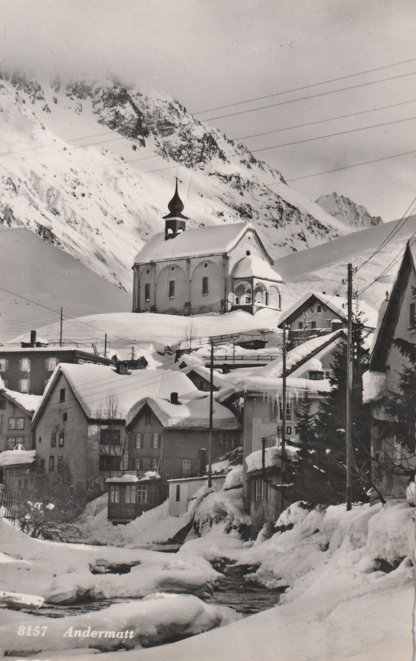 Ansichtskarten: Andermatt Dorfpartie – Gebraucht aus Lumbrein von made02