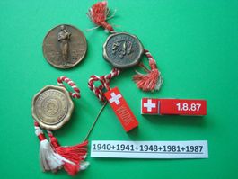 Abzeichen 1. August 1940/41/48/81/87