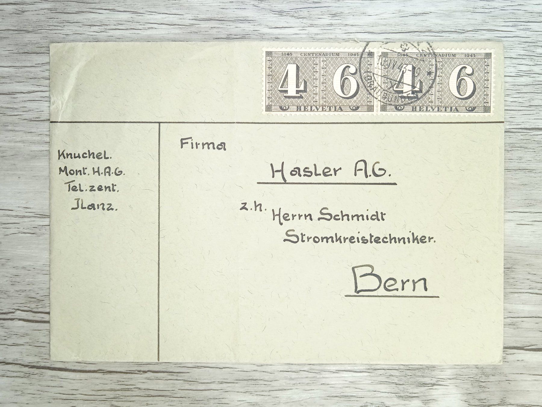 Tutti i francobolli: TR80 Enveloppe + Timbre Suisse 1943 – Usato da Cousset venduto da Patrick_Collections