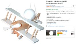 Zimmerleuchte für Kinderzimmer - Flugzeug
