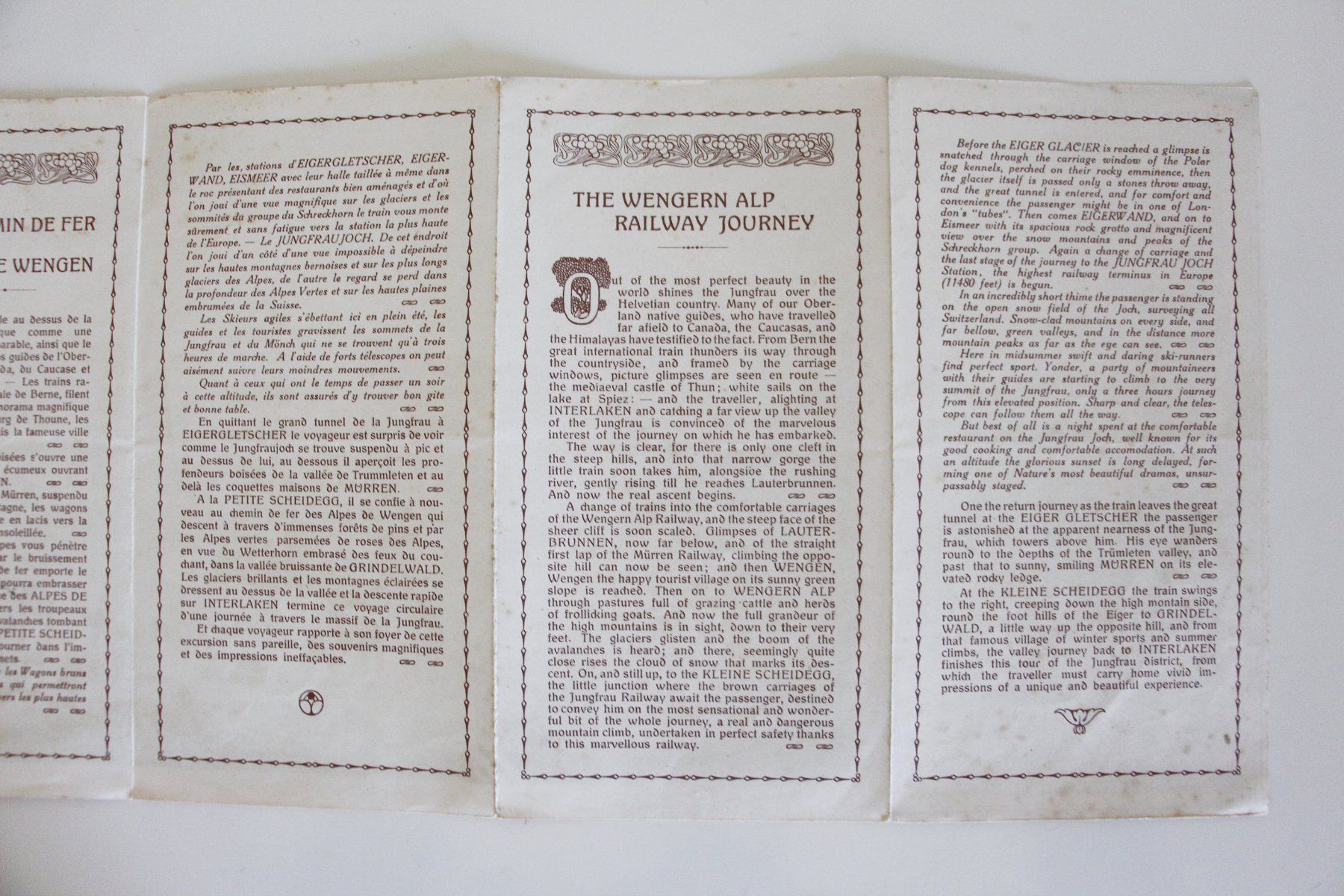 Documenti: PROSPEKT WENGERNALP-BAHN BROCHURE ca. 1910 – Usato da St. Gallen venduto da modernetc 4
