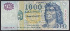 Ungarn 1000 Forint 2000 Gedenkebanknote