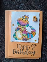 Handgemachte  Geburtstagskart Dino