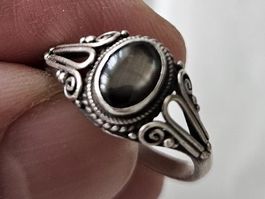 925 Silber Ring mit Stein, guter Zustand