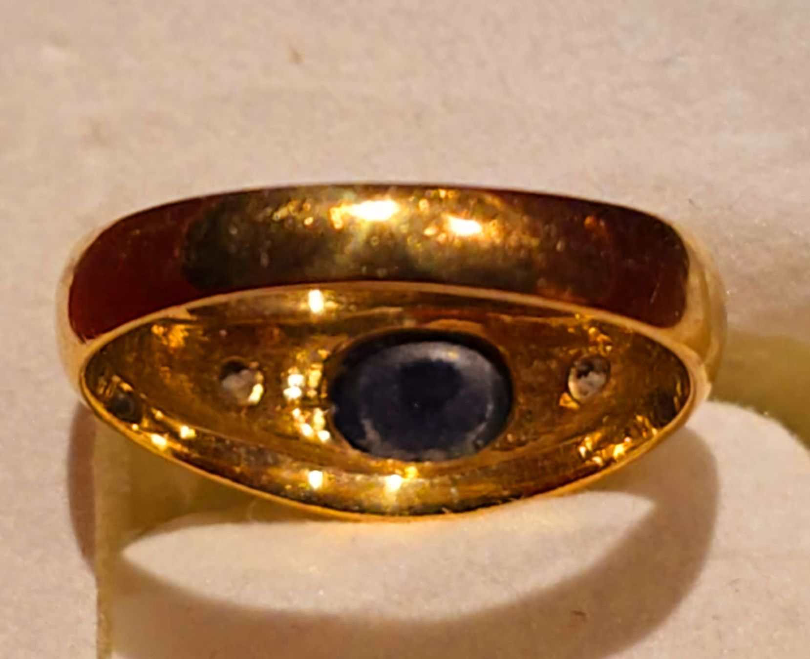Anelli: Diamantring mit Saphir Cabochon – Usato da Opfikon venduto da koiliebhaber 1