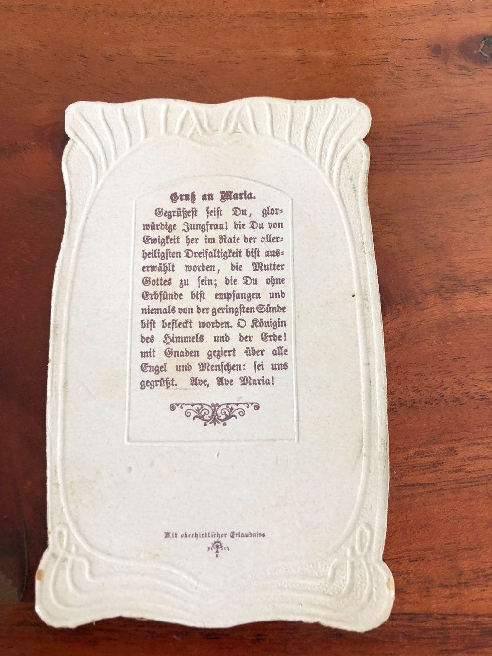 Foto & Immagini: Antike Andachtskarte Muttergottes  mit Jesuskind & Spruch – Usato da Schübelbach venduto da Dolly990_2 1