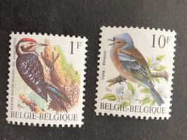 Belgien 1990 Ausgaben Vögel Buntspecht Buchfink postfrisch