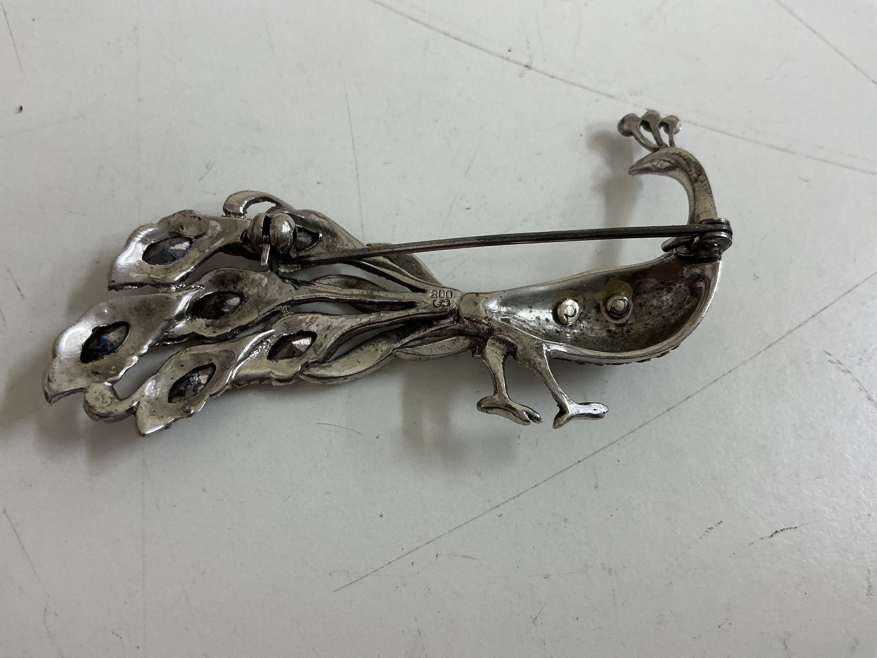 Spille & Fermagli: Pfauen Brosche Silber 800 – Usato da Bern venduto da vielerart 3