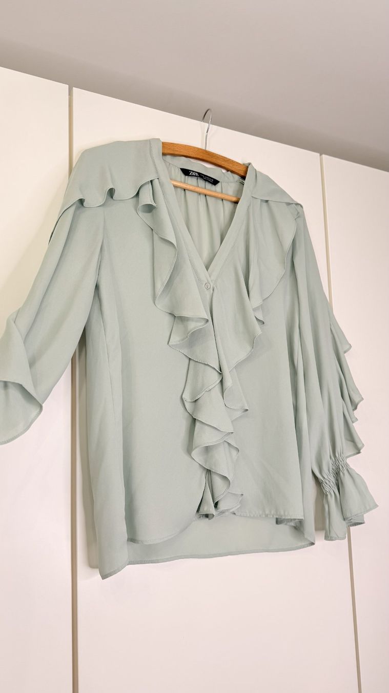 Zara Camicette: Zara Bluse in Pastelgrün – Usato da Zürich venduto da ffeti 3