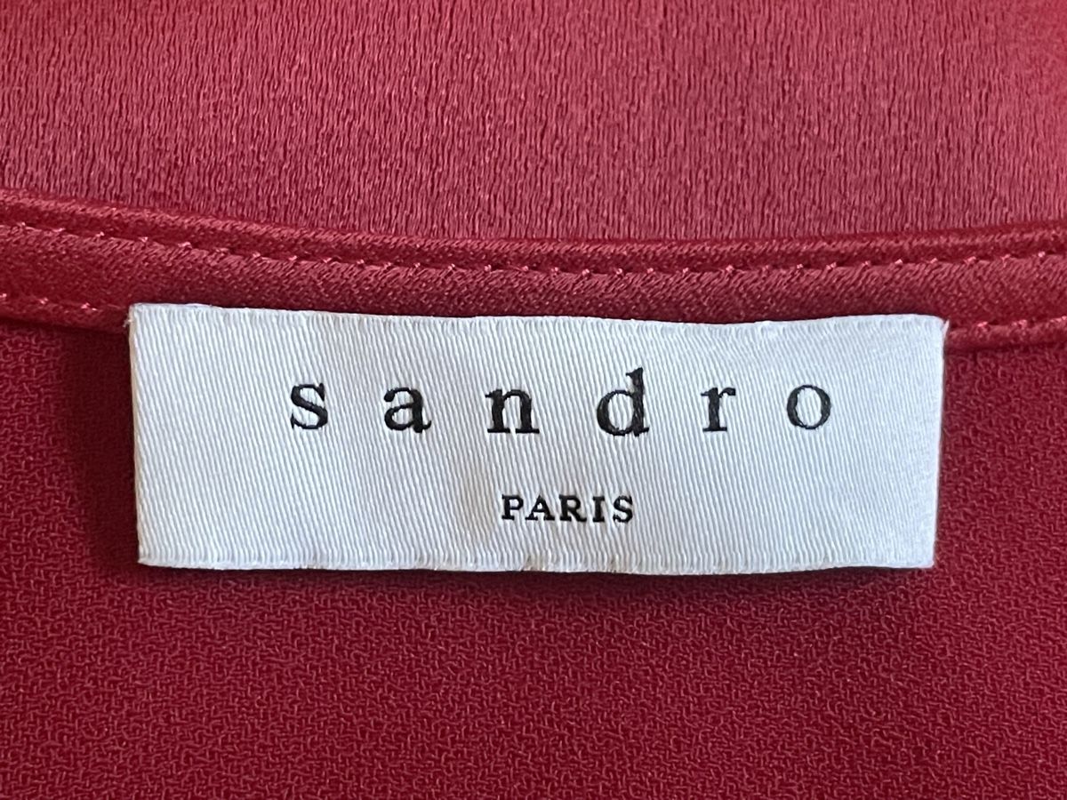 Sandro Vestiti: Robe Sandro Paris rouge T42 FR élégante neuve chic – Nuovo e nell'imballaggio originale da Vuadens venduto da Nina11 3