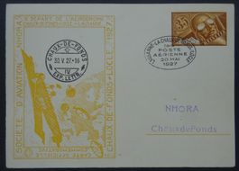 NHORA-Karte RF 27.4 a B, WZ-eindruck -.35 Rp., Kat. 150.00