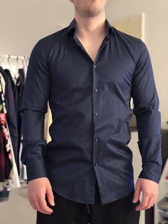 Hemd, hugo boss, slimfit 38, dunkelblau