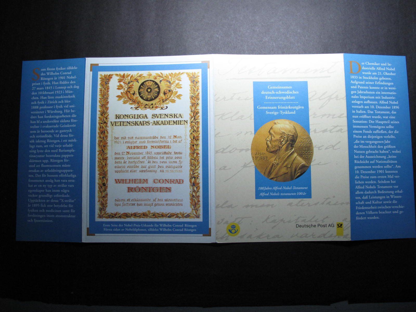 Tutti i francobolli: BRD / SWE 1995 Gemeinschaftsausgabe Alfred Nobel – Usato da Wil SG venduto da fva01 1