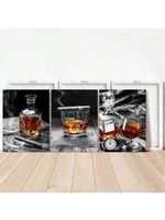 Dekorative Wandbild Trilogie Cognac Club