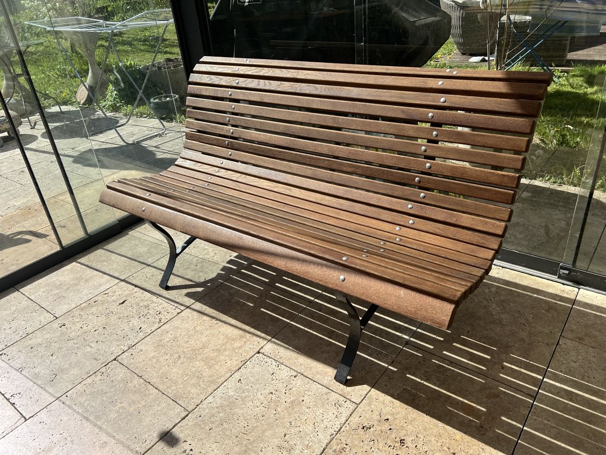 Panchine: Antiker Gartenbank, Hartholz neu – Usato da Wabern venduto da La-Vitrine