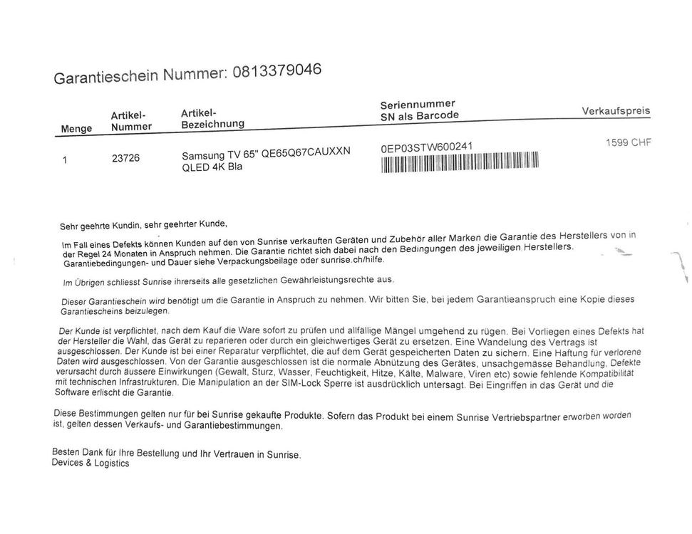 SAMSUNG Smart TV 65 Zoll 4K Kaufen auf Ricardo