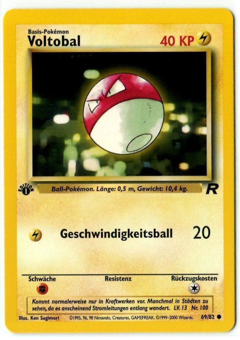 Pokémon Carte collezionabili: Voltobal Team Rocket 1.Edition 69/82 Deutsch MINT – Nuovo (secondo la descrizione) da Dornach venduto da Deco89