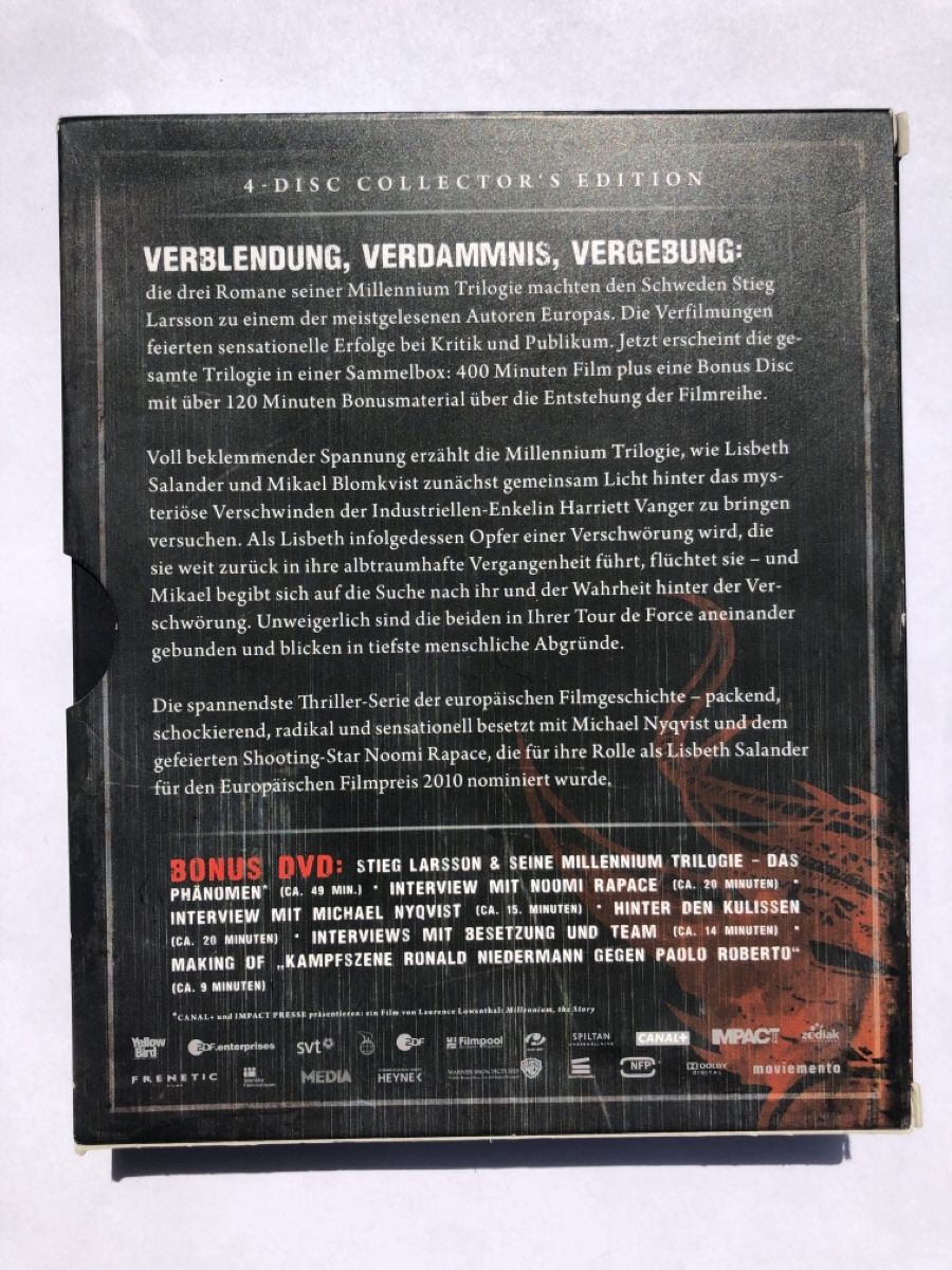 Tous les DVDs: Stieg Larsson Millennium Trilogie - DVD Box Set – D'occasion à Langenthal par J_L49 1