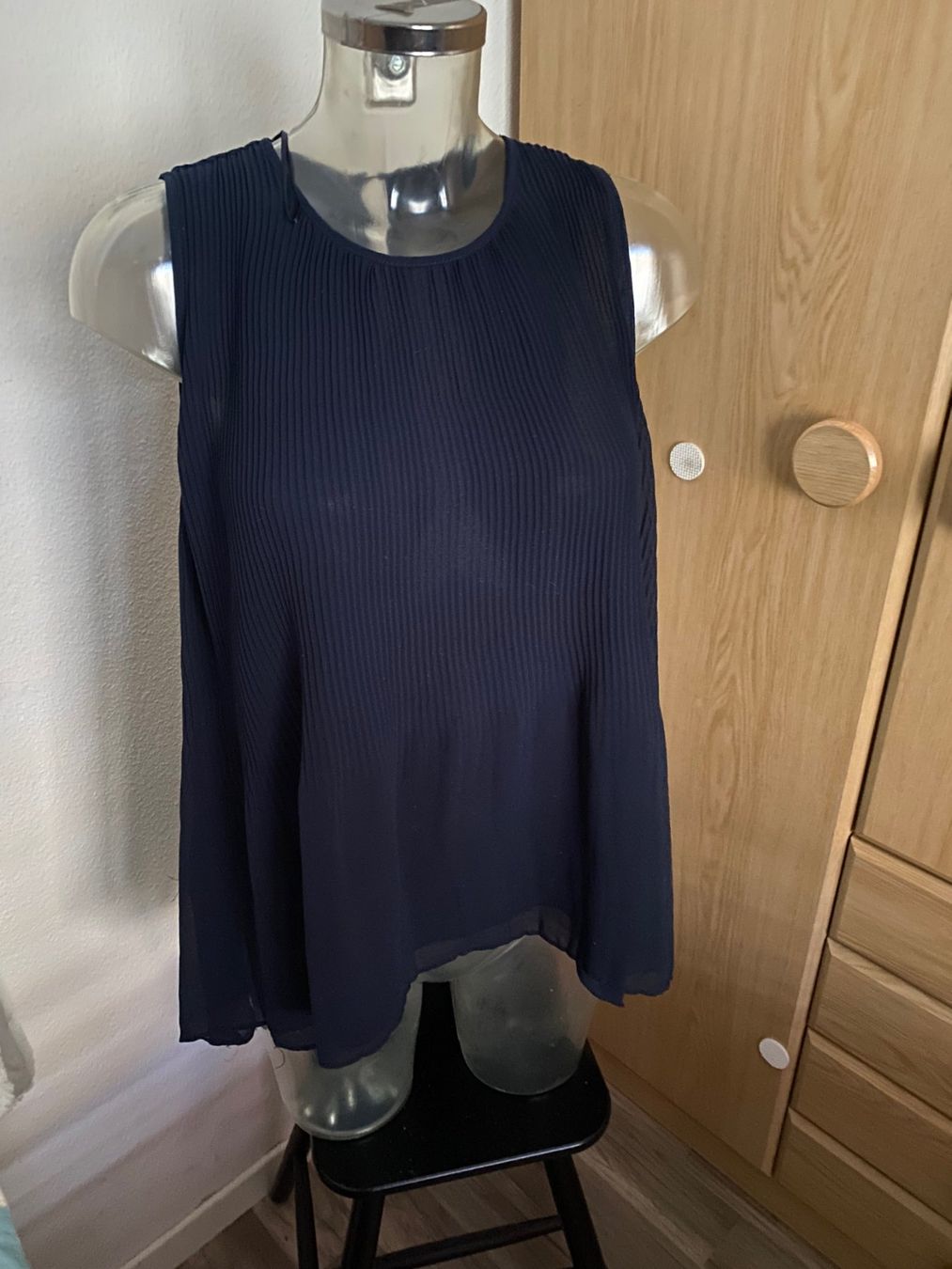 Zara Top: Zara Basic Long-TOP Grösse L dunkelblau – Usato da Allenwinden venduto da Obalu