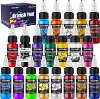 Airbrush-Farbe 20 Farben Acryl-Luftpinse blickdichte neon
