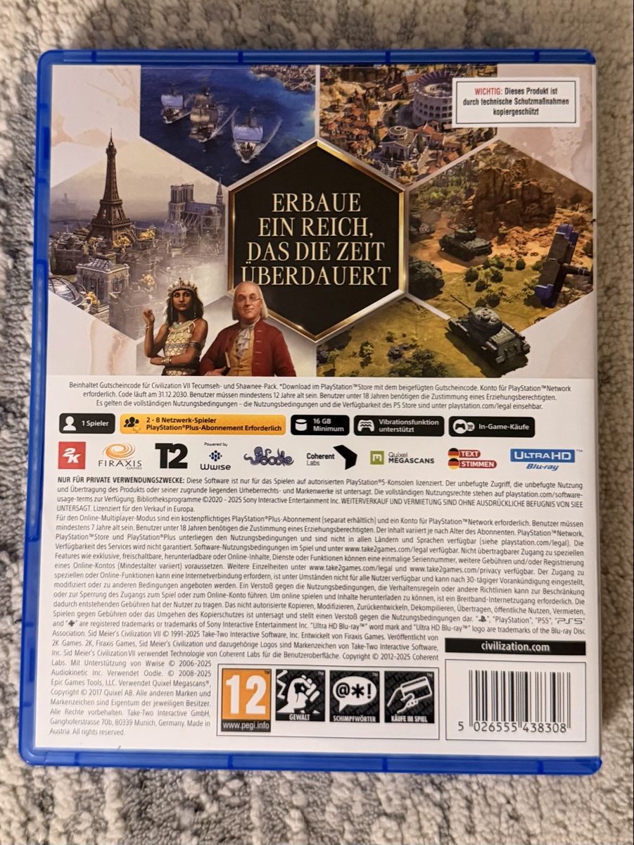 Giochi: Civilization VII PS5 neuwertig – Nuovo (secondo la descrizione) da Frenkendorf venduto da Le_Icemelon 2