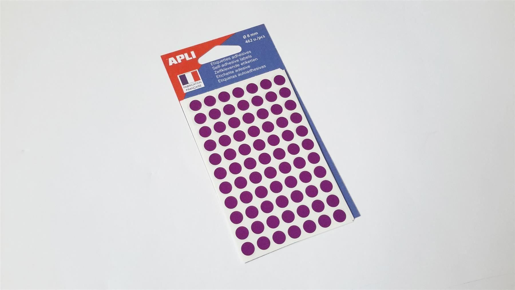 Aufkleber: Markierungspunkte, violett, 8mm, 462 x – Neu und originalverpackt aus St. Gallen von cointec 1
