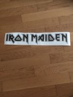 Iron Maiden Schriftzug Aufkleber in schwarz