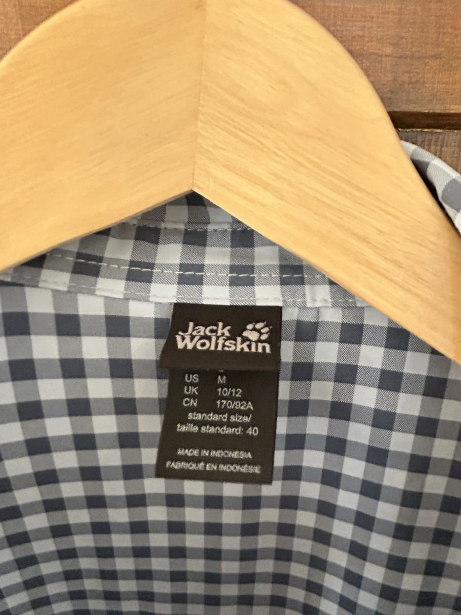 Jack Wolfskin Camicette: Wanderbluse Jack Wolfskin, blau kariert – Usato da Frauenfeld venduto da Tonia177 1