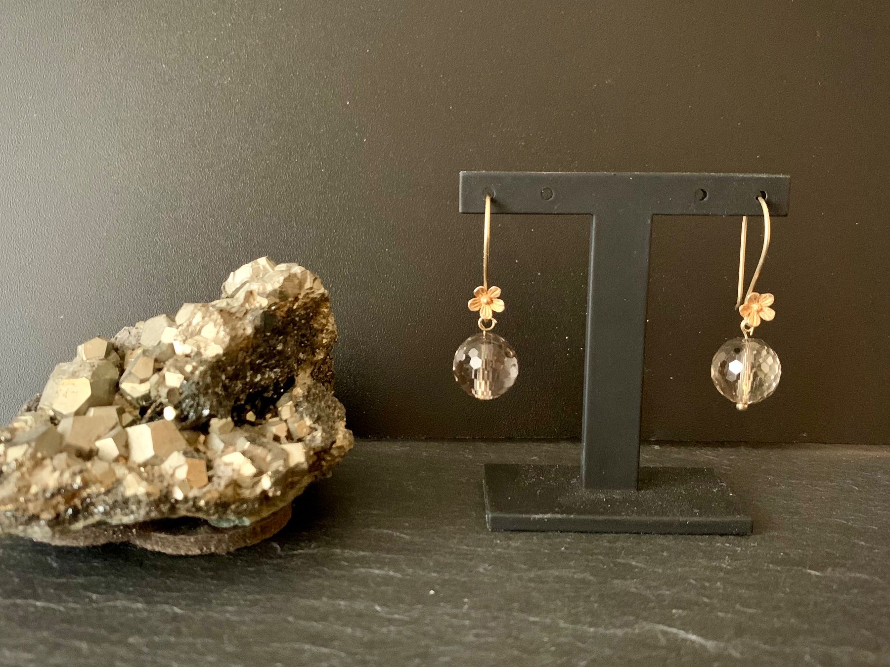 Orecchini pendenti & Orecchini a lobo: Rauchquarz Ohrringe Silber Vergoldet – Nuovo e nell'imballaggio originale da Rüschlikon venduto da ThereseJewelryDesign 2
