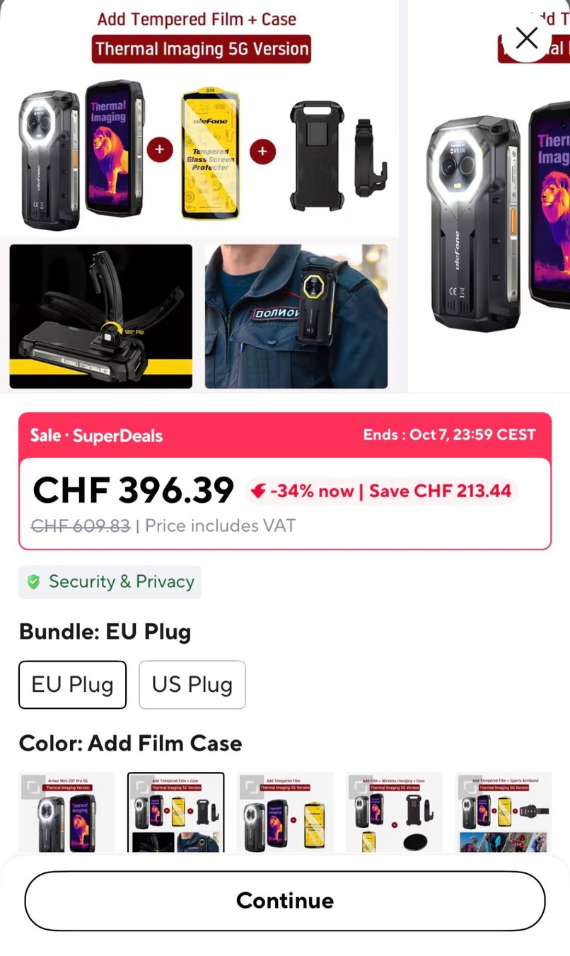 Ulefone Telefoni cellulari / Smartphones: Ulefone 20T Mini Pro (w/ thermal camera) – Usato da Konolfingen venduto da Tom-3735 5