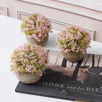 Kunstpflanze Rosa Blüten
