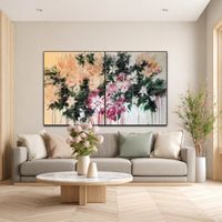 Tableau contemporain « Dialogue floral » - Marius L. Jensen