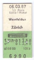 Billette Weinfelden - Zürich