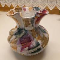 Deruta Vase Multicolor Swirl Porcelain 6.5"