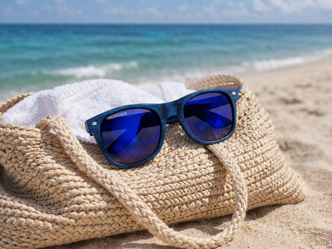 Occhiali & Lenti: Blaue Sonnenbrille Holzoptik – Nuovo (secondo la descrizione) da Fully venduto da VaneaSelection 1