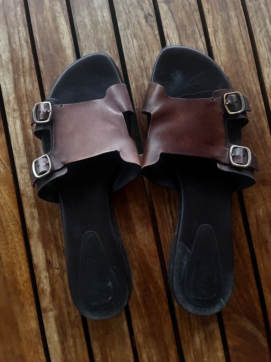 Santoni Damenschuhe: Used Santoni leather slides 40.5  – Gebraucht aus Yverdon-les-Bains von pen_bbz8