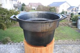 Bronzetopf  Gusspfanne Kochtopf Bronze
