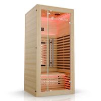 Infrarotsauna GENUA90 Natur + Dual-Technologie - 90x90x190cm