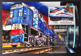 Togo-Mi Block 1174 ** (2015) Bahnmotive