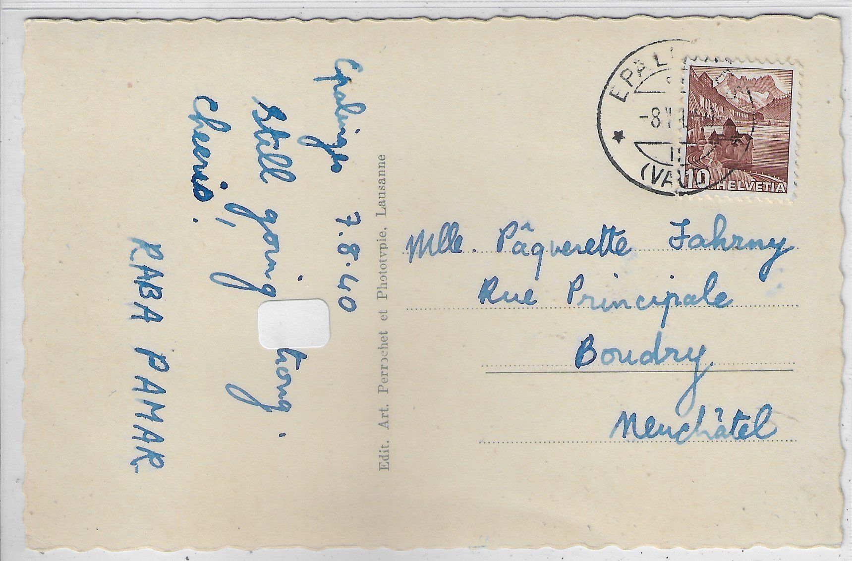 Cartoline postali: Epalinges - Eglise et Sylvana – Usato da Ettingen venduto da Kartenplanet 1