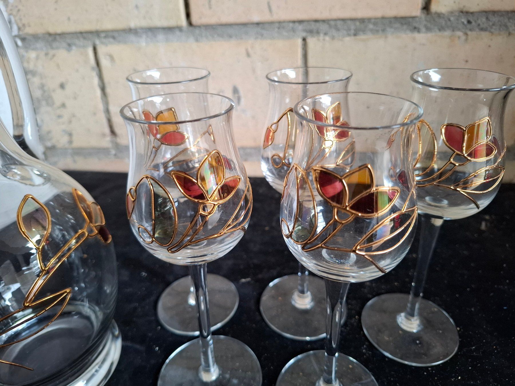 Caraffe: Karaffe mit 5 Gläsern, Glas, Herbstdeko, neuwertig! – Usato da Schönholzerswilen venduto da clyde123 1