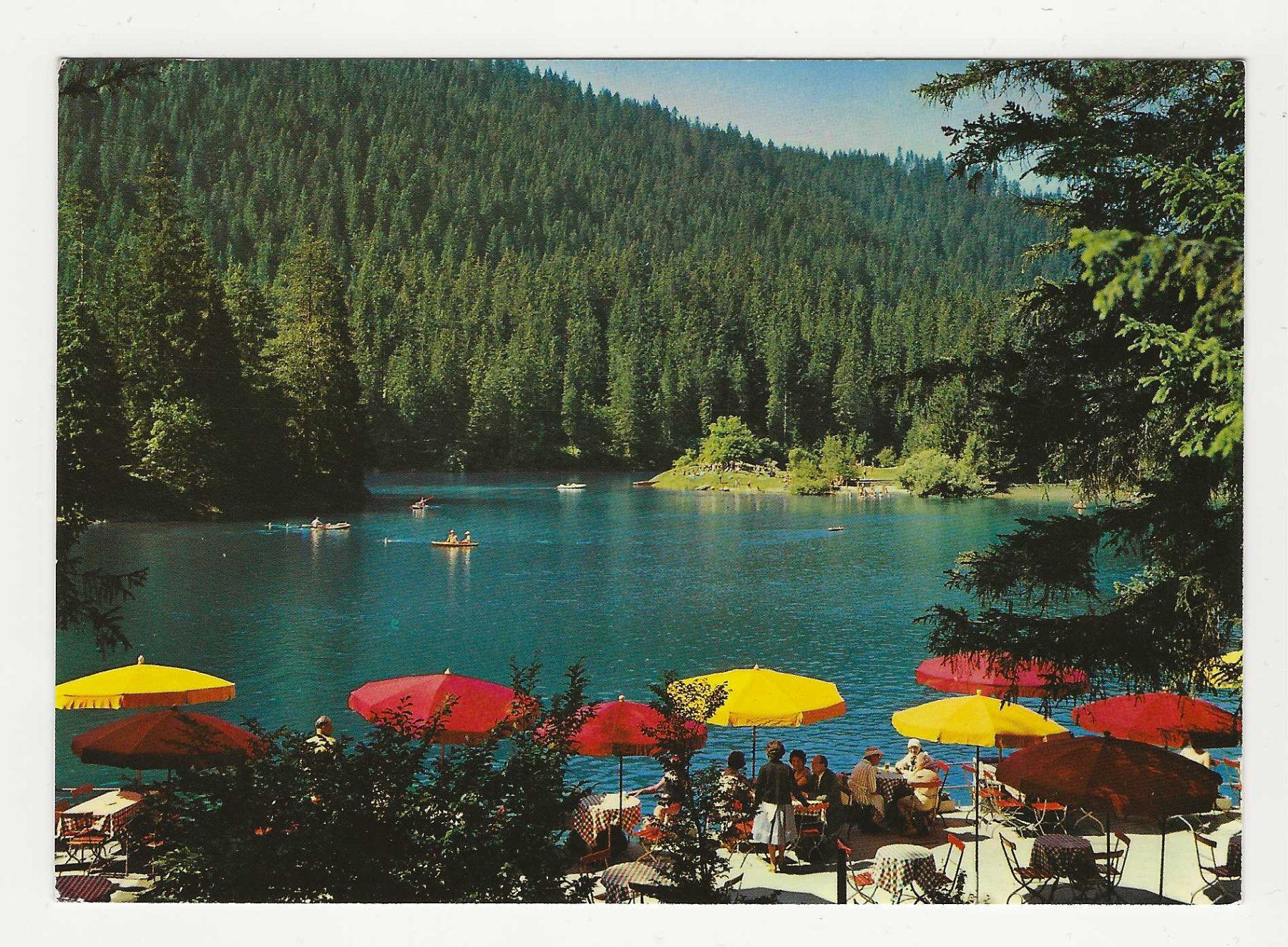 Ansichtskarten: FLIMS.  TERRASSENRESTAURANT AM CAUMASEE – Gebraucht aus Küttigen von rolypo
