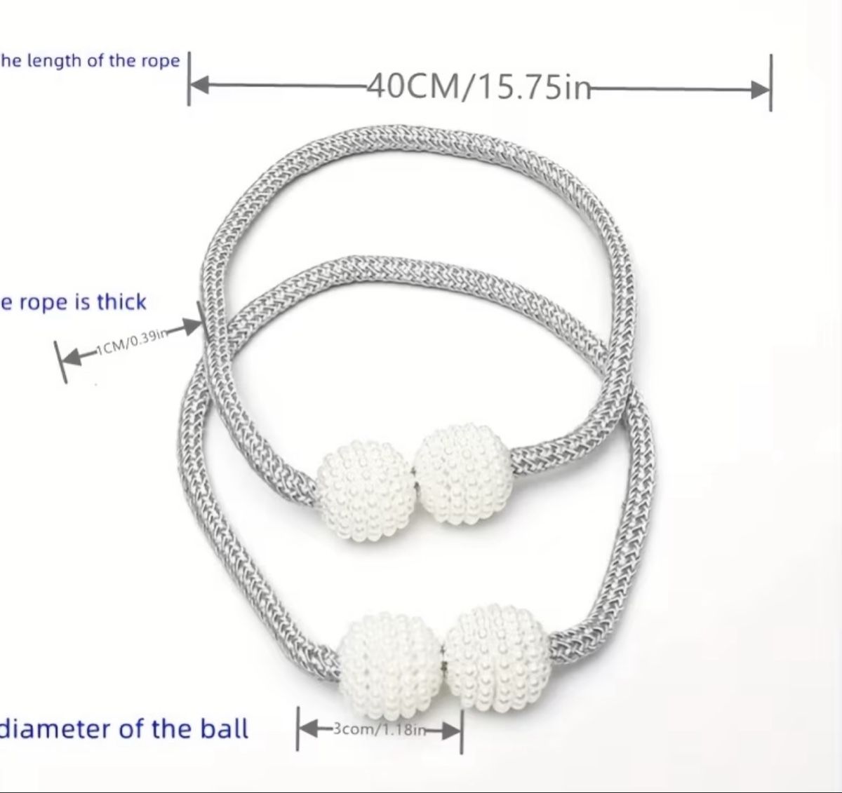 Supporti a parete: 4 Stk.magnetische Vorhangbinden - eleganter – Usato da Dulliken venduto da Lindt.1845