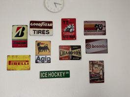 10 Stück Blechschilder