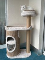 Kratzbaum beige mit Liegeplatz und Höhle gebrauchter Zustand