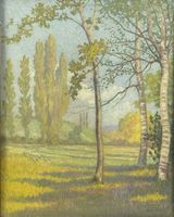 Charles LACROIX (1869-1953) Crans, pastel sur papier