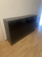 Sideboard schwarz mit Glastüren, 2 Elemente, sehr guter Zust