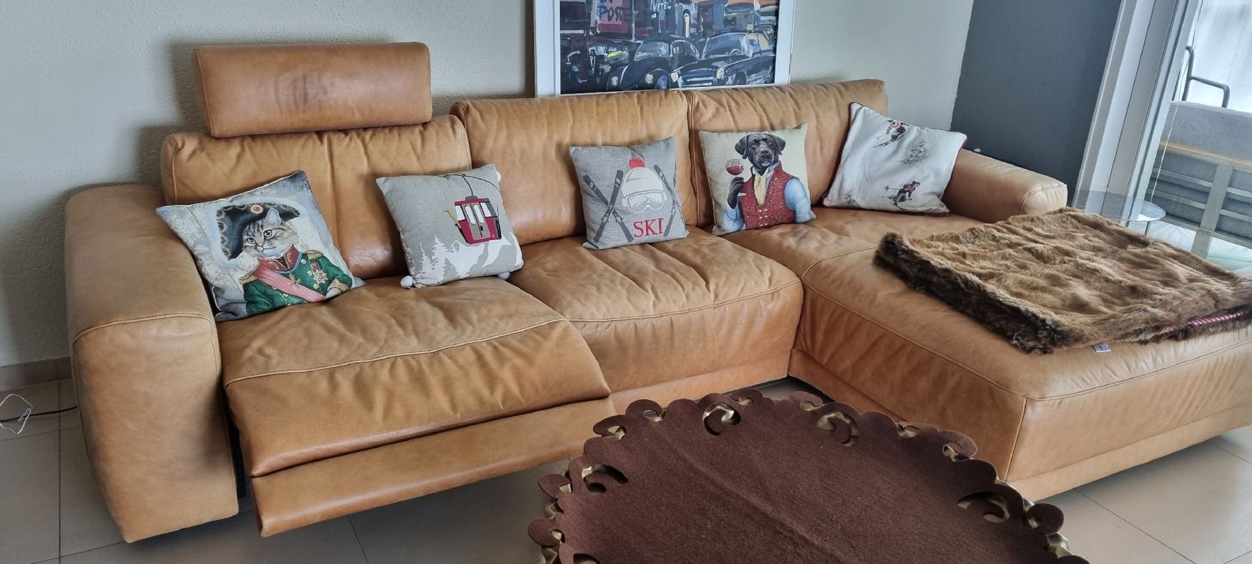 Divani: Toller vintage Ledercouch mit motorischer Liegefunktion – Usato da Rorschacherberg venduto da Alf06 1