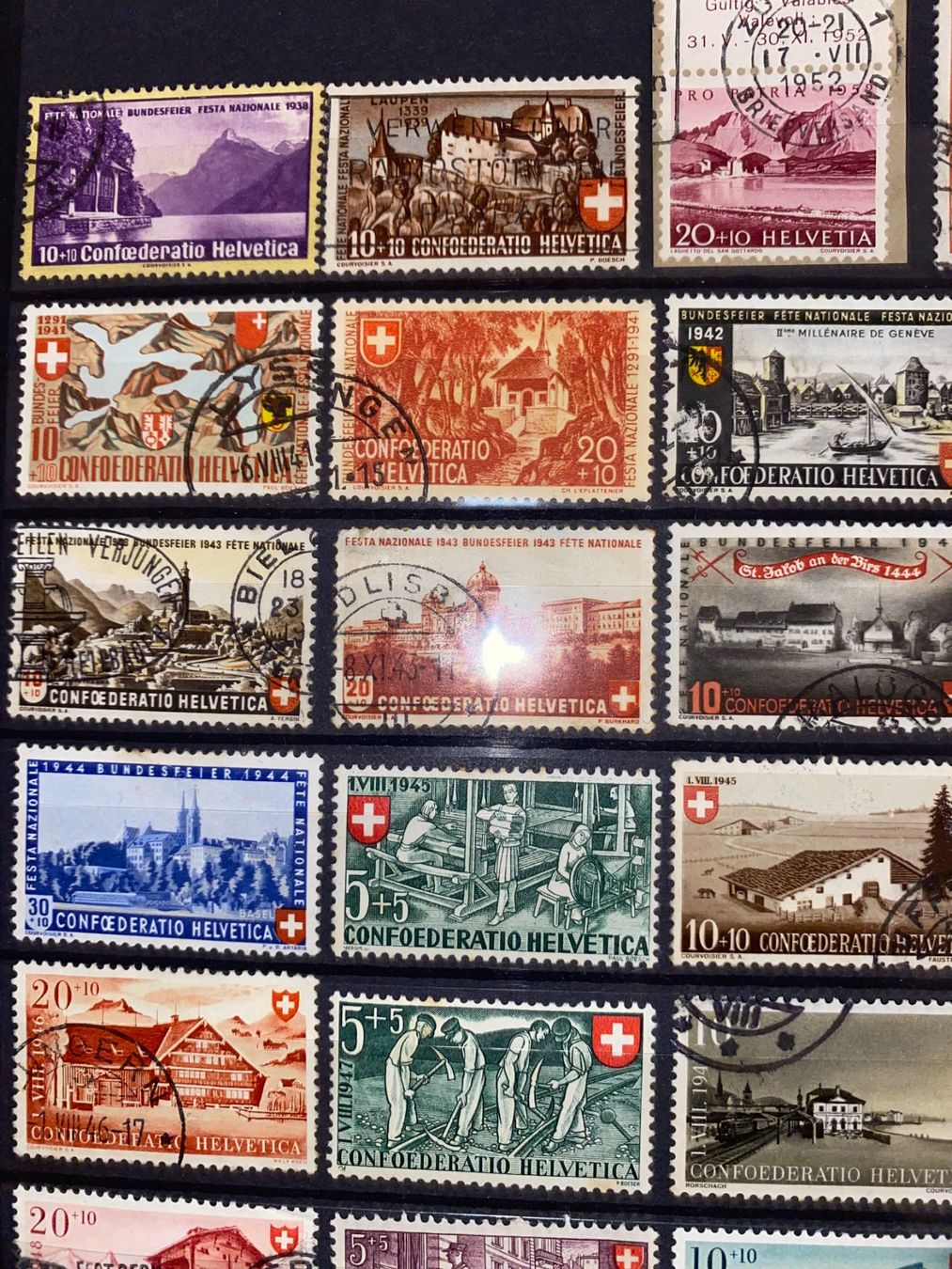 Tutti i francobolli: Schweizer Briefmarken  ,Pro patria, – Usato da matten b. interlaken venduto da jfran17 3